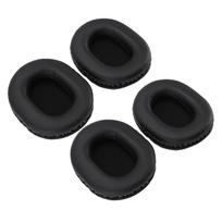2 poros Ausinių Gaubteliai Komfortiški Baltyminės Odos Pakeitimas, skirtas ATH-M50 ATH-M50X ATH-M40X black
