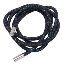Shiny Round Cord 138cm Length Mesh and Metal Multifunctional Bling Drawstring Cord Rope Black Mesh įvairiaspalvis