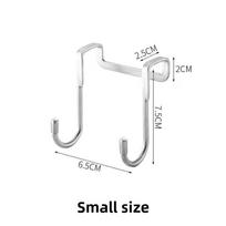Behind The Door No-Punch Cabinet Wardrobe Bathroom Kitchen Storage Hooks small