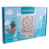 Wooden Children'S Educational Toys Pirate Digital Scene Marbles Table Games Baby Hand-Eye Coordination Balance Training