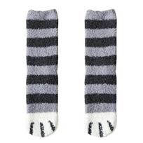 Women Winter Warm Fluffy Socks Home Floor Sleep Kawaii 3D Bear Cute Animal Thick Fleece Fuzzy Sock Japanese Fashion Korean Style One Size