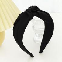 PROLY New Fashion Women Hair Accessories Wide Side Solid Color Hairband Center Cross Knot Turban Adult Headband