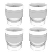 4Pcs Ice Hockey Mold with Lids Easy Release Sphere Ice Cube Maker Stackable Non-stick Puck Mold for Whiskey Cocktails Bourbon L 4pcs balta