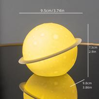 Astronaut Sculpture Desk Decor Spaceman Figures Figurine Planet Table Night Light Glow Home Table Bedroom Ornament for Kids Gift