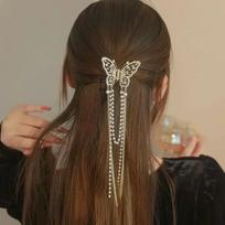 Shark crab Clips girls Hairpin Hair Accessories Korean Women crystal Simple hair vclaw clip Butterfly Pearl Tassel hair clip
