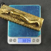 Vintage Gold Brass Sleeping Buddha Figurines Copper Guanyin Ornaments Statue Home Desk Decoration Car Decoration Accessories