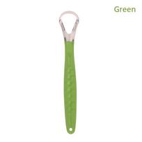 Stainless Steel Tongue Scraper Cleaners For Oral Hygiene Tongue Scraper Toothbrush Tongue Scraper Cleaning Brush žalia