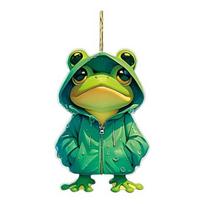 2D plokščios varlės dekoracijos akrilinis animacinis varlės pakabukas automobilio salone pakabinamas ornamentas varlės pakabukas kuprinės raktų pakabukui Frog