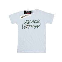 Marvel Mens Black Widow Movie Alt Logo T-Shirt S balta