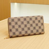 Printed Coin Wallet Long Women's Clutch Bag Large Capacity European and American Trendy and Simple Letter Mobile Phone Bag