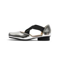Baotou ballet shoes leather sandals women's summer wear new retro low-heeled cross-strap hollow Mary Jane shoes 35 sidabras