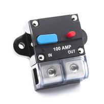 100A Automatinis jungiklis Reset 12V-48V Automobilio Valties Stereo Garso Saugiklis Automatinis Jungiklis