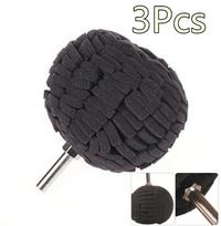 Universal 3Pcs Black 3 (76mm )Buffing Ball Finishing Buff Polishing Pad For Car Polishing