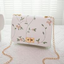 Embroidered Small Square Bag Small Lipstick Red Bag Women Large Capacity Women Shoulder Bag
