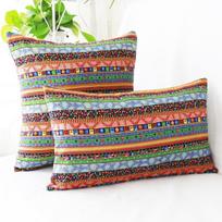 Etninis bohemiškas medvilnės lino dekoratyvinis pagalvės užvalkalas ilgoms pagalvėms 45x70cm Pillowcase beige