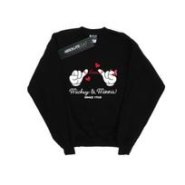Disney Womens/Ladies Mickey Mouse Love Hands Sweatshirt S juoda