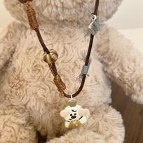Wax rope ceramic dripping oil puppy long pendant necklace cute puppy fashion versatile sweater chain exquisite necklace women