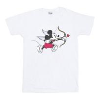 Disney Womens/Ladies Mickey Mouse Love Cherub Cotton Boyfriend T-Shirt S