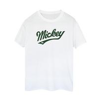 Disney Womens/Ladies Mickey Mouse Bold Cotton Boyfriend T-Shirt XXL balta