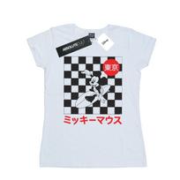 Disney Womens/Ladies Mickey Mouse Surfing Cotton T-Shirt L balta