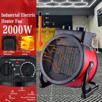 3000W Electric Heater Fan Ceramic Space Air Heater Portable Ceramic Fan Warmer Pemanas Kipas Seramik 2000W red