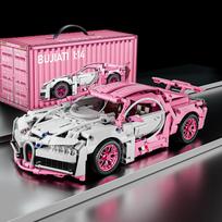 1:14 DIY Pink Building Blocks 1144PCS RC Car Roadster Building Blocks Assembled Building Blocks Car Toy for Children Easter Gift with box gray