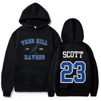 Men Hoodies TREE HILL RAVENS Scott23 Graphic Sweatshirts with Pocket Keith Scott Body Shop Pullovers Sudaderas Para Mujer Male S