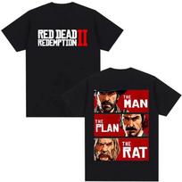 90s Vintage Red Dead Redemption 2 Merch T Shirt Men Women Fashion Vintage Tshirt Casual Oversized Short Sleeve Tees Streetwear S