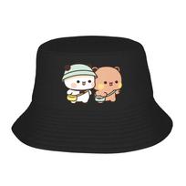 Retro DesignCute Bubu Is Throwing Flip Flops At Dudu Since He Teases Bucket Hat Streetwear FisherUnisex Caps For Couple Hats One Size