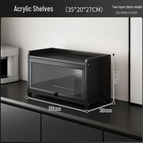 Multi-layer Storage & Display Cabinet for Cosmetics, Kitchen, and Household Items juoda