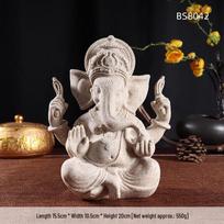 Thai Elephant Trunk Sandstone Ornament for Home or Office