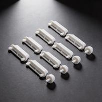 Tualeto sėdynės buferiai Tualeto dangčio amortizatoriai Smūgius sugeriantys One set of 12 white