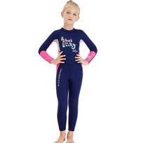 Girls Wetsuit Diving Suit 2.5MM Neoprene  Swimsuit  Long Sleeve  Surfing Jellyfish Clothing Swimwear for Cold Water S EU2 100-110CM