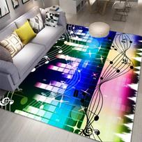 Muzikos natų kilimas, pianino klaviatūros kilimas, muzikos tema, dekoratyviniai kilimėliai, neslystantis muzikos grindų kilimėlis, durų kilimėlis namų svetainei, miegamajam 40x60cm 16x24 inch