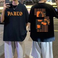 2024 m. Kanye West Graphics Spausdinti marškinėliai THE LIFE OF PABLO marškinėliai Vasariniai unisex moteriški hiphopo mados marškinėliai trumpomis rankovėmis unisex S įvairiaspalvis