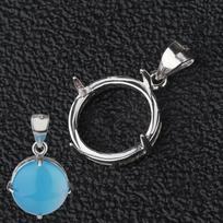 S925 sterlinginio sidabro pakabuko ruošinys su įdėtu gintaro bičių vašku, 20x20mm ir 15x15mm/14x14mm/18x18mm tvirtinimai 7mm Setting balto aukso spalvos