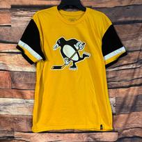 NHL Pittsburgh Penguins Men's XL Yellow Black Cotton Blend Graphic Unisex T-Shirt XXL
