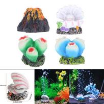 Aquarium Fish Tank Decor Oxygen Pump Air Bubble Air Pump Drive Ornament Coral Shell Volcano Fish Shell