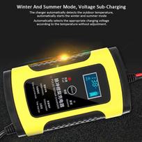 12V 6A Motorcycle Car Battery Charger Fully Intelligent Repair Lead Acid Storage Charger Moto EU Plug 110V220V yellow
