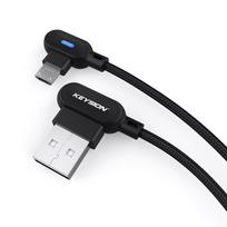 KEYSION USB laidas, skirtas iPhone xs duomenų kabelis C tipo įkrovimo kabelis Telefono laidas Micro USB, skirtas Samsung Micro USB juoda