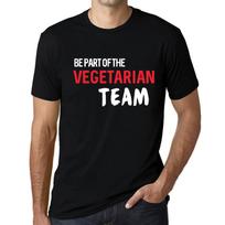 Vyriški vintažiniai marškinėliai Grafiški marškinėliai Būkite vegetarų komandos dalimi. Deep Black White Text XS juoda