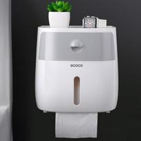 Wall-mounted Press-open Waterproof Double-deck Paper Towel Boxes Toilet Belts Drawers and Shelves pilka