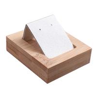 1 Suporuokite auskarų kortelių laikiklį su dėklu papuošalų priedų ekranui, juodi 7x6x2cm balta