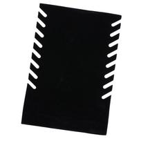 Vėrinio pakabuko vitrinos laikiklio stovas aksominis molbertas, 19x35,5 cm 19x28cm juoda