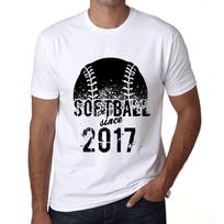 Men’s Vintage Tee Shirt Graphic T Shirt Softball Since 2017 White XS balta