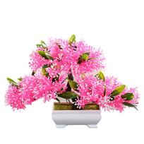 Stilingas kalėdinis 1vnt dirbtinis vazoninis augalas, gėlių medis, namų biuro sodo bonsai dekoro ornamentas violetinė