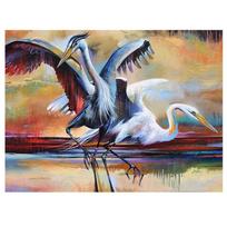 Visas 5D „pasidaryk pats“ deimantinis paveikslas „Laukinis garnys“ Deimantinis siuvinėjimas Siuvinėjimas kryželiu namų dekoras, rankų darbo dovana 25x30cm beige