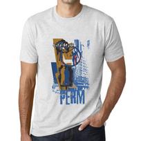 Men’s Vintage Tee Shirt Graphic T Shirt PERM Lifestyle Vintage White 4XL baltos spalvos nuo blyksnio