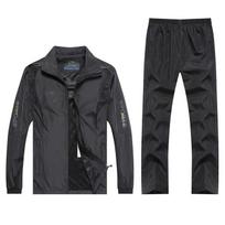 Vyriškas sportinis kostiumas, vyriški laisvalaikio komplektai, viršutiniai drabužiai, 2 dalių švarkas + kelnės L juoda