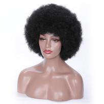 MISS WIG Afro Women Fashion Short Kinky Curly Black Brown Wig Synthetic Heat Resistant Fiber Wig for Women 1wig&1wig cap